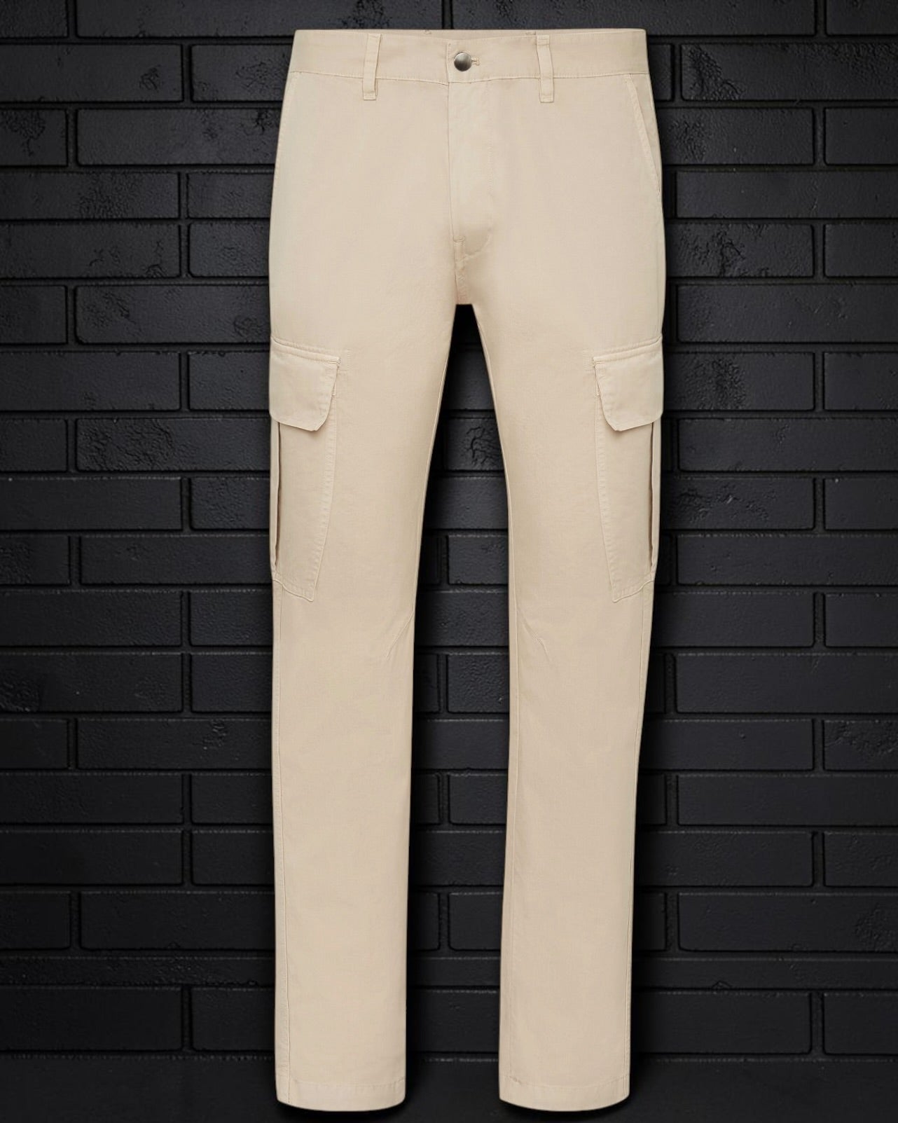 Philipp Plein Long Cargo Slim Fit Trousers Beige