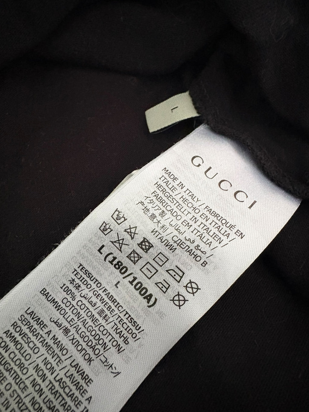 Gucci Blade Logo T-Shirt Black / Red / White – Size L