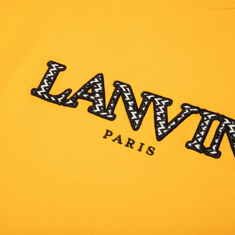 Brand New Lanvin Classic Curb Logo Sweatshirt – Sunflower Yellow