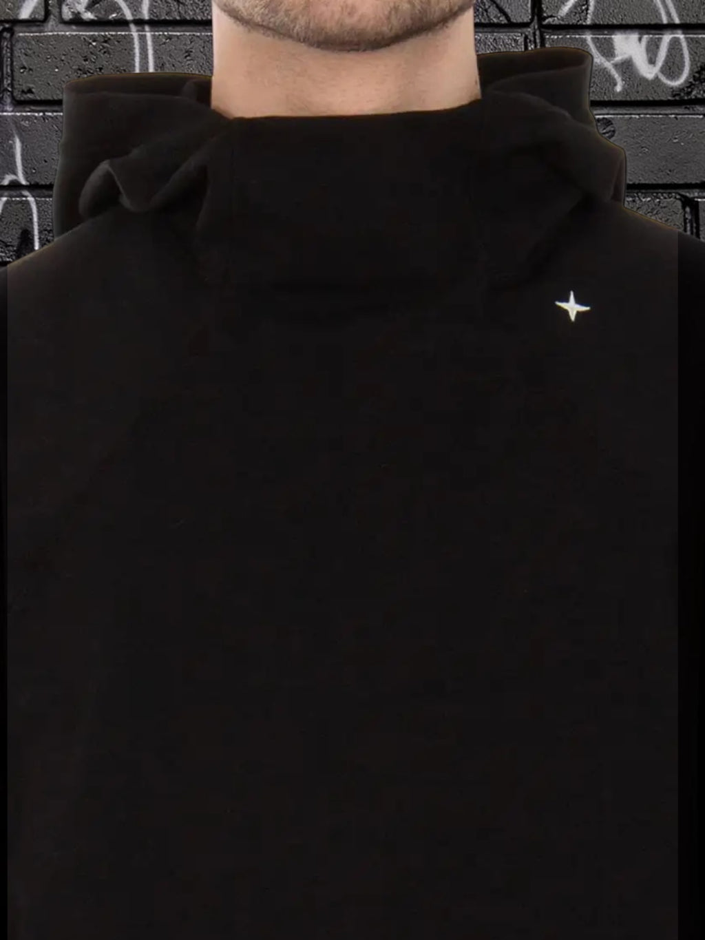 Stone Island Stellina Cotton Off The Hook Hoodie Black – M