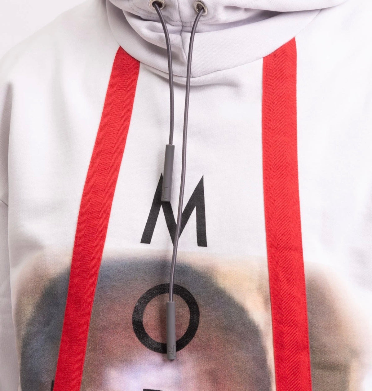 A-COLD-WALL* Portrait Graphic Elbow Cut-Out Hoodie
