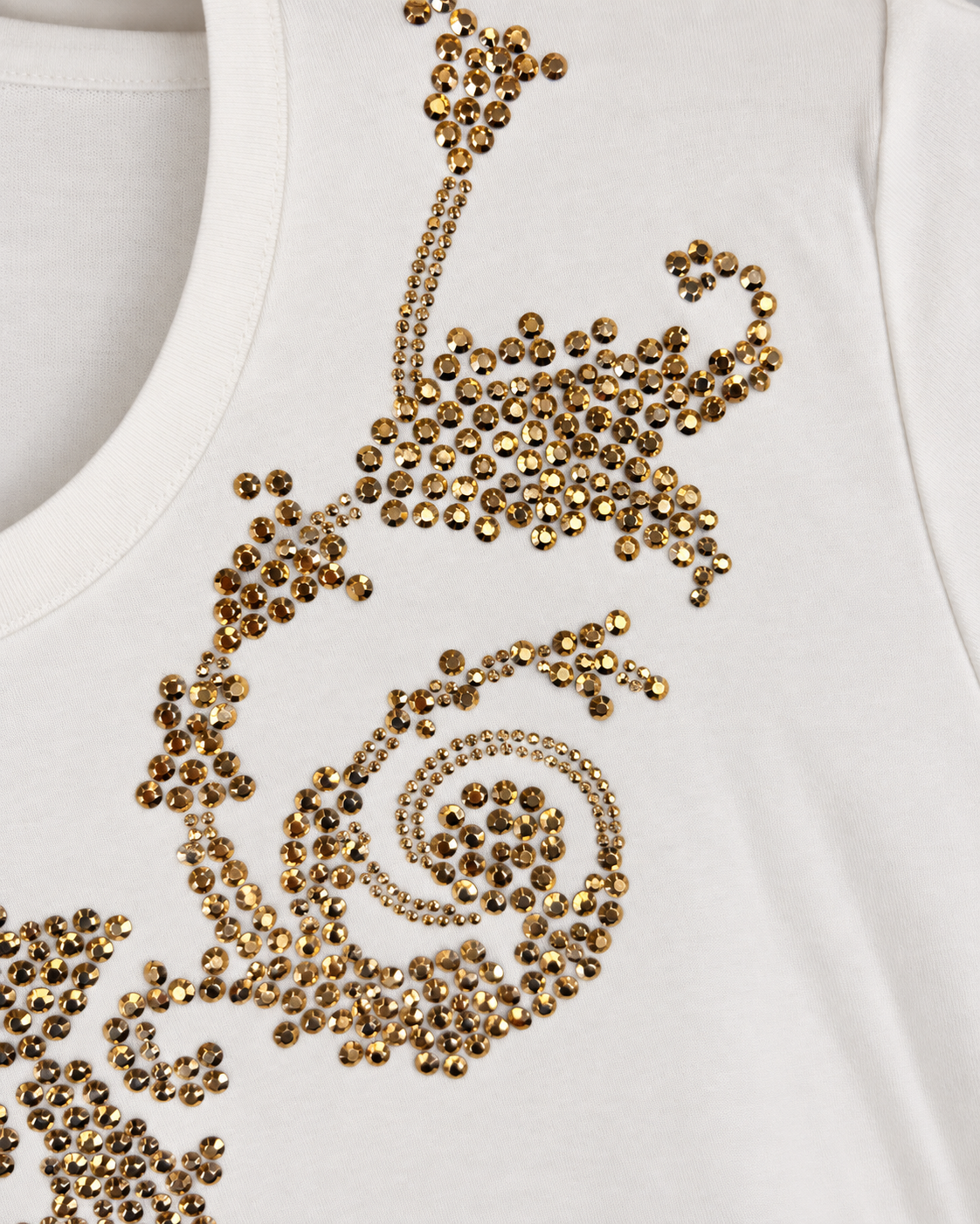 Versace Collection Embellished Baroque T-Shirt White