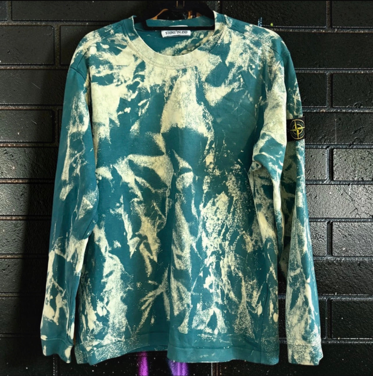 Stone Island x Aurora Fashion Custom Crewneck Sweatshirt - Green - L