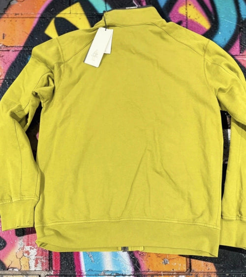 Brand New CP Company Light Fleece Goggle Full Zip Sweatshirt - Lime Green - S