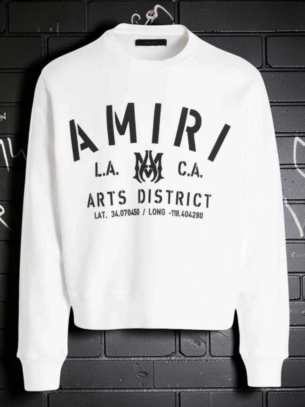 AMIRI Stencil Logo White Sweatshirt