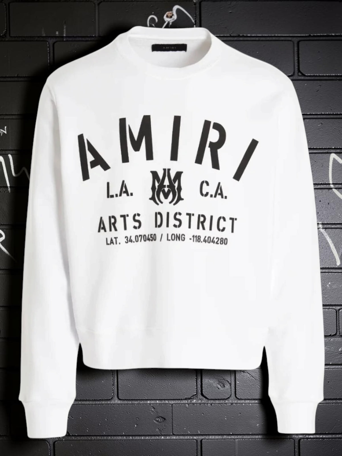 AMIRI Stencil Logo White Sweatshirt