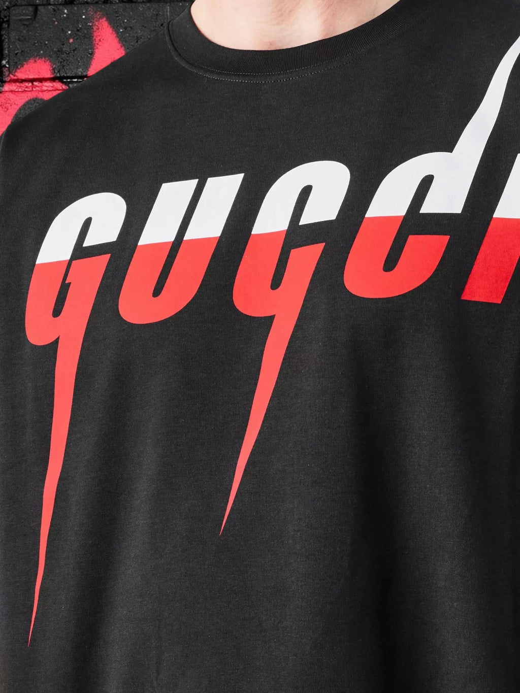Gucci Blade Logo T-Shirt Black / Red / White – Size L