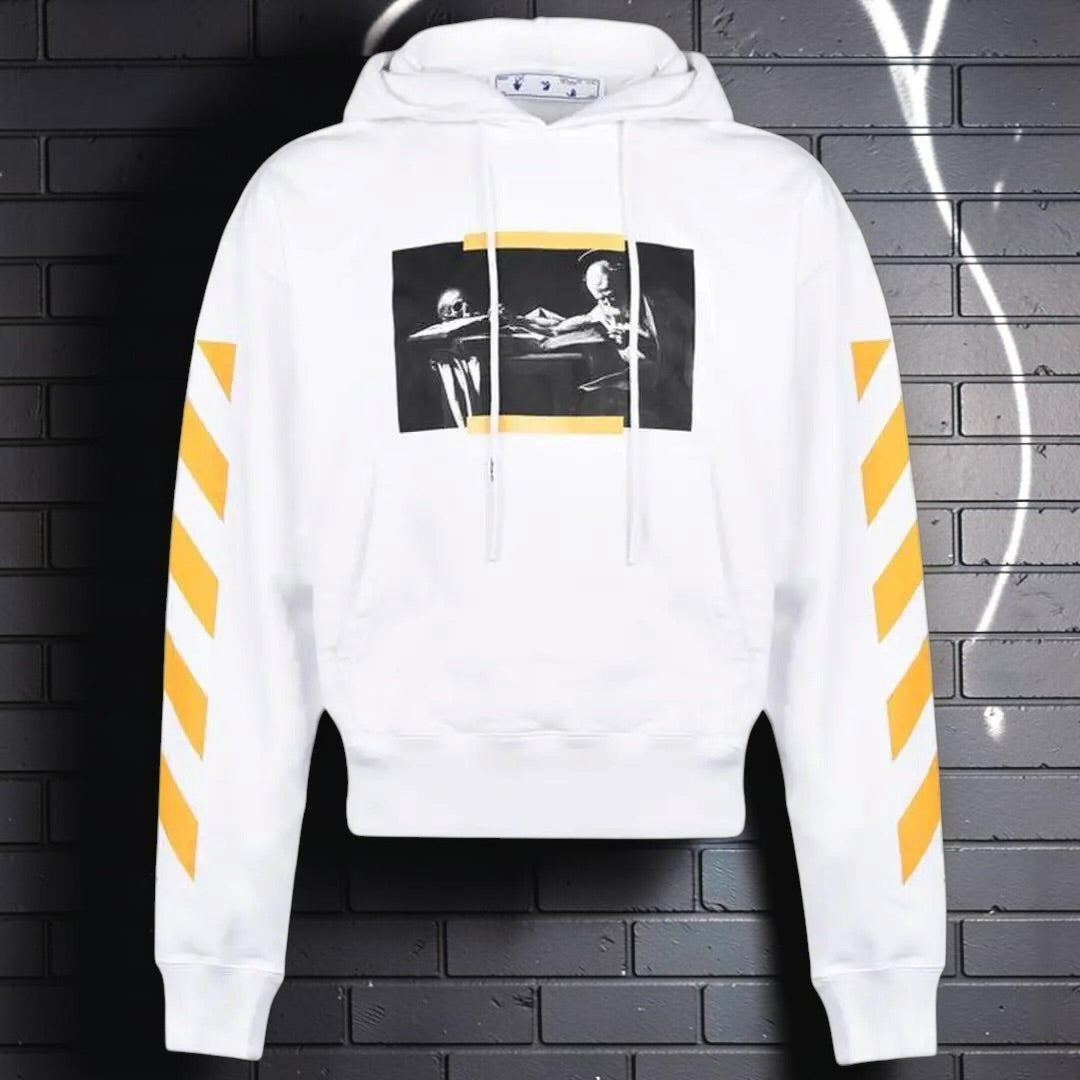 Off-White Caravaggio Painting Diag Hoodie White