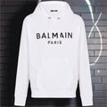 Balmain Logo Hoodie White