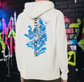 C.P. Company Graphic Print Hoodie - White/Blue - L