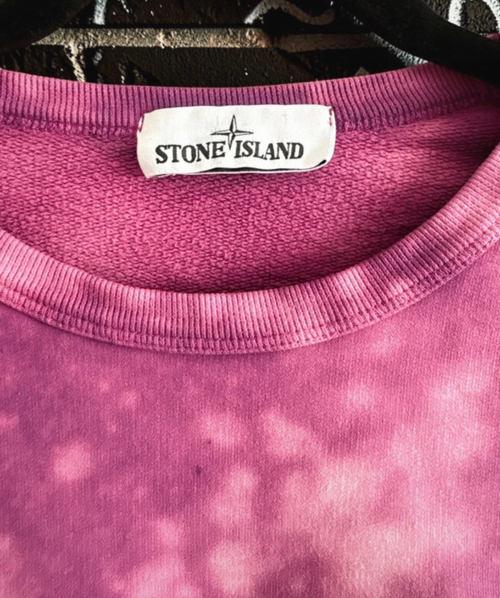 Stone Island x Aurora Fashion Custom Crewneck Sweatshirt - Pink/Purple - L