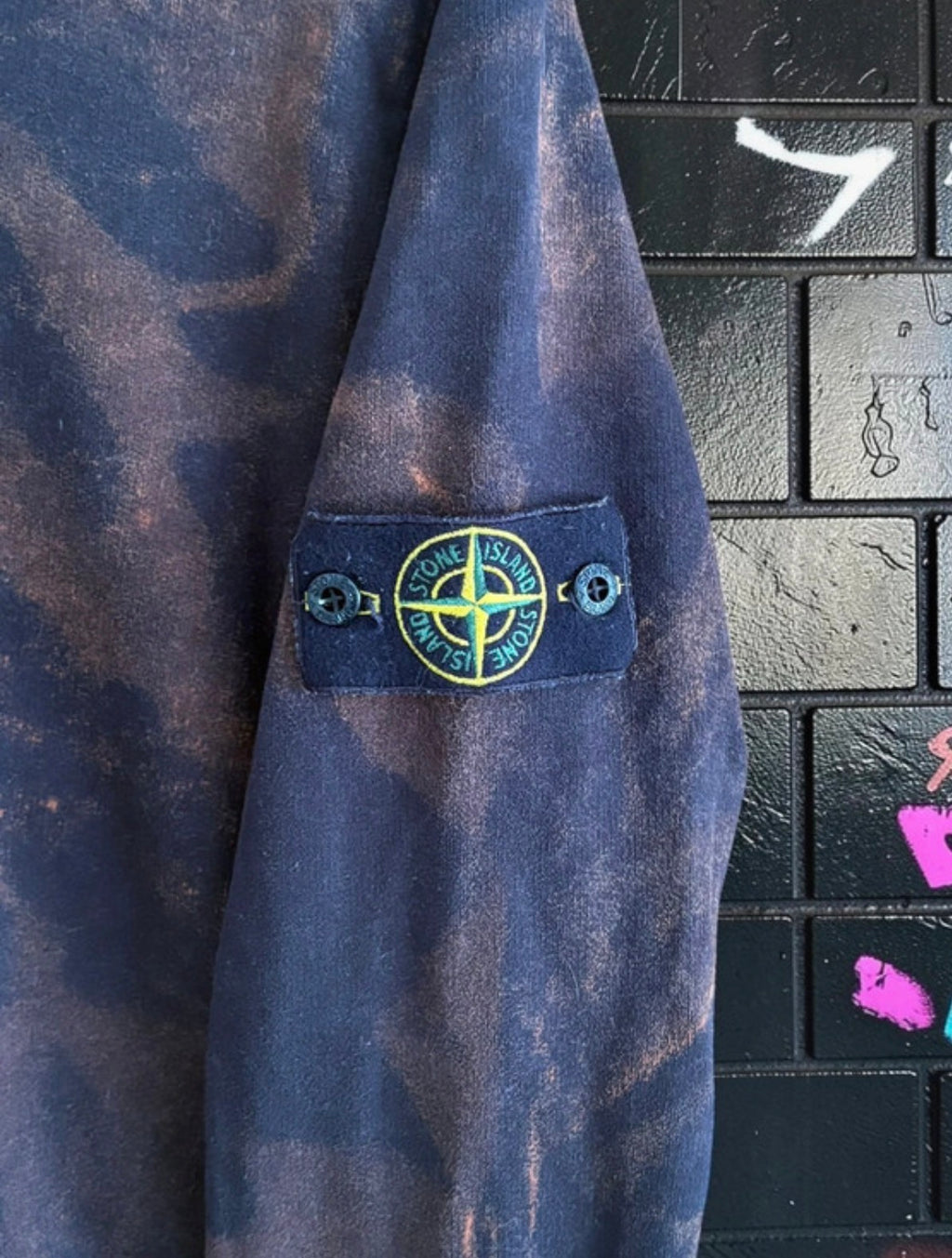 Stone Island x Aurora Fashion Custom Crewneck Sweatshirt - Black - M