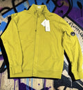 Brand New CP Company Light Fleece Goggle Full Zip Sweatshirt - Lime Green - S