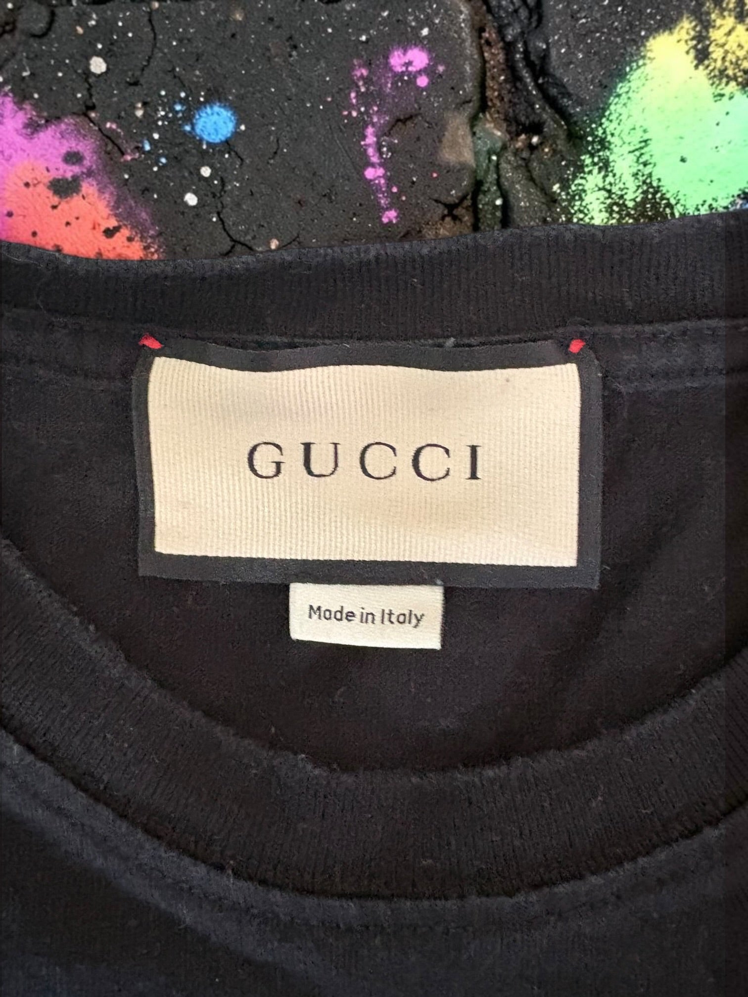 Gucci Blade Logo T-Shirt Black / Red / White – Size L