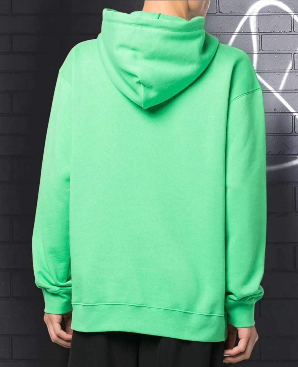 Opening Ceremony Box Logo Oversized Hoodie Neon Green – Size S