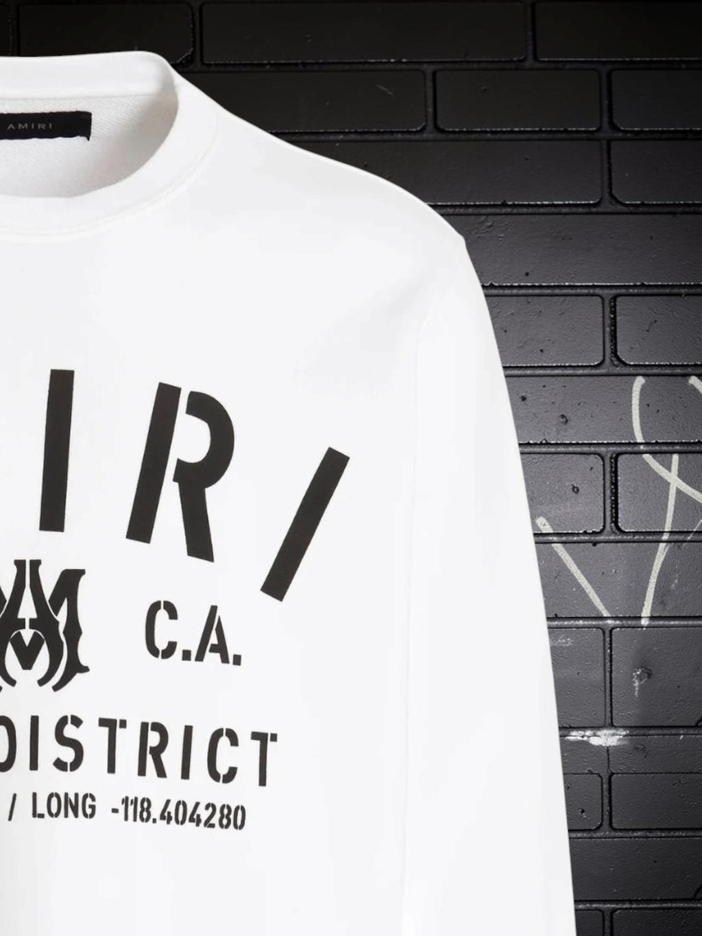 AMIRI Stencil Logo White Sweatshirt