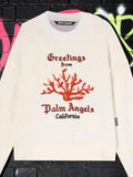 Brand New Palm Angels Coral Striped Sweatshirt