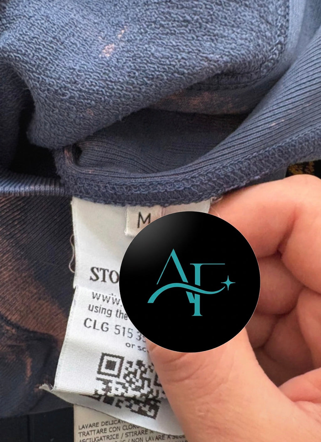 Stone Island x Aurora Fashion Custom Crewneck Sweatshirt - Navy - M