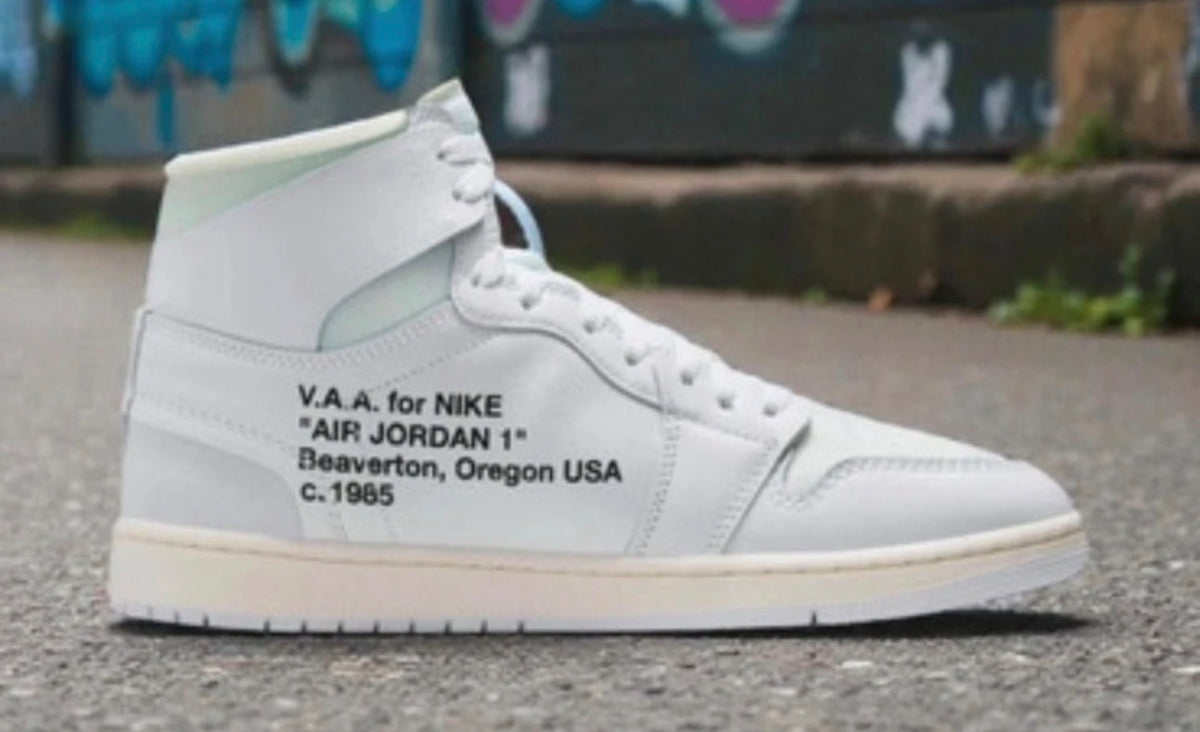 Brand New Off-White × Air Jordan 1 High "Alaska" / V.A.A. - UK 9