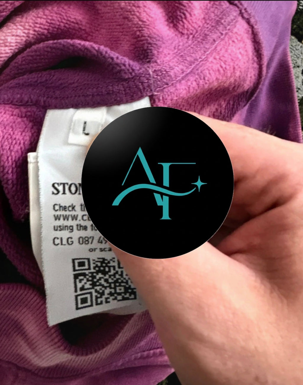 Stone Island x Aurora Fashion Custom Crewneck Sweatshirt - Pink/Purple - L
