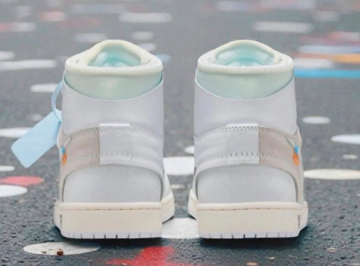 Brand New Off-White × Air Jordan 1 High "Alaska" / V.A.A. - UK 9