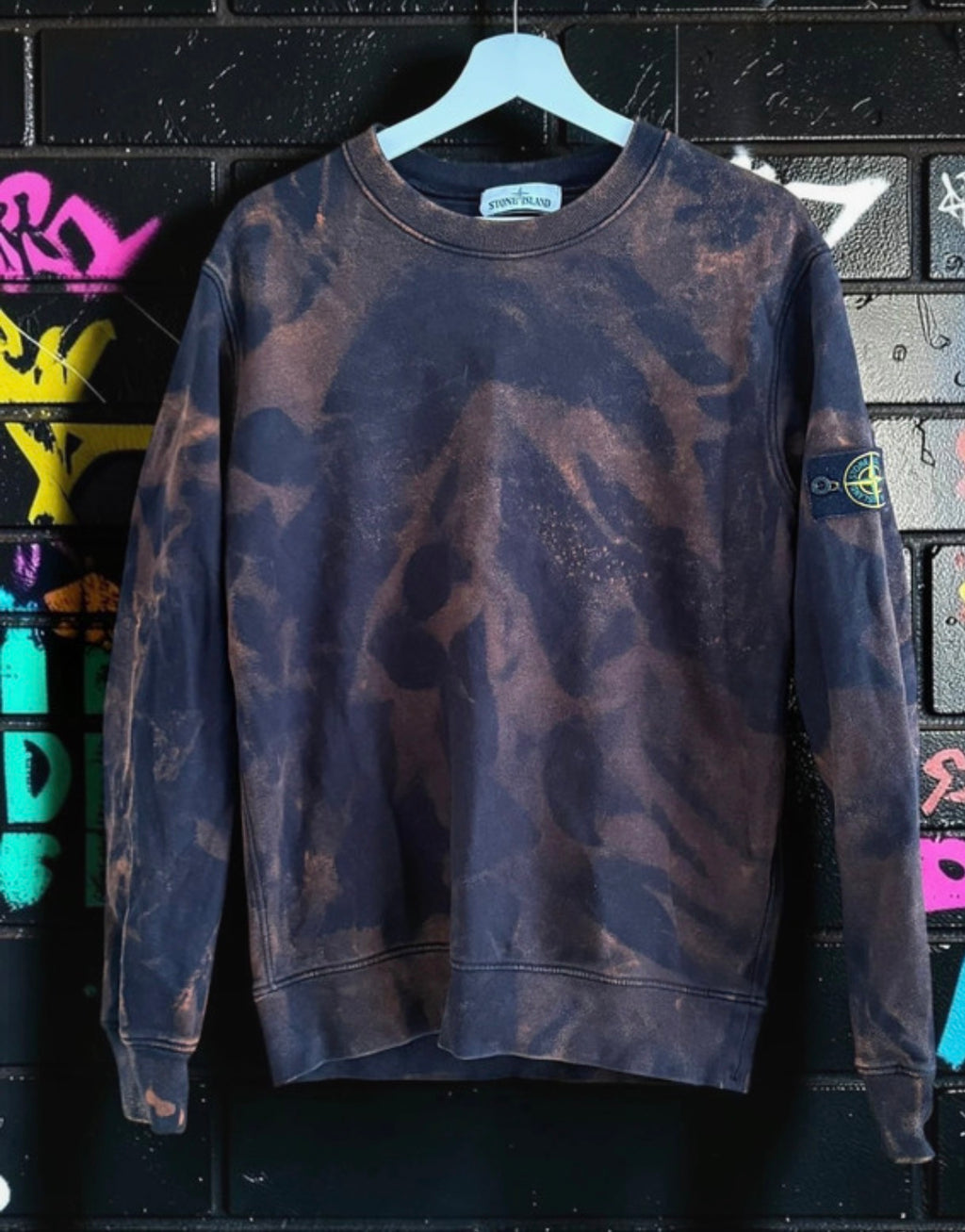Stone Island x Aurora Fashion Custom Crewneck Sweatshirt - Black - M
