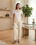 Versace Collection Embellished Baroque T-Shirt White