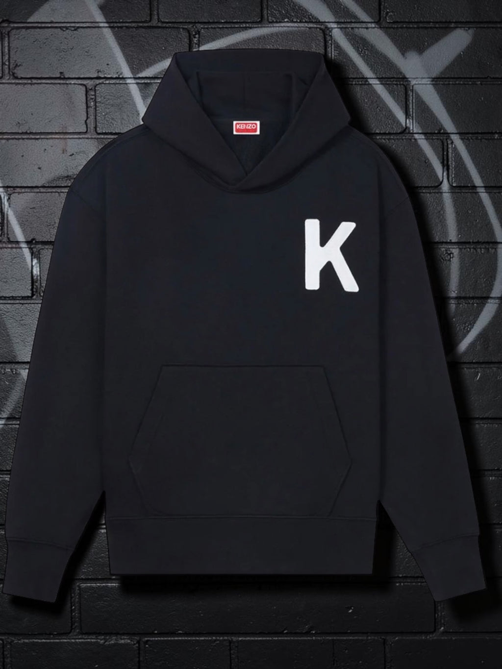 Kenzo Lucky Tiger Oversized Hoodie Black