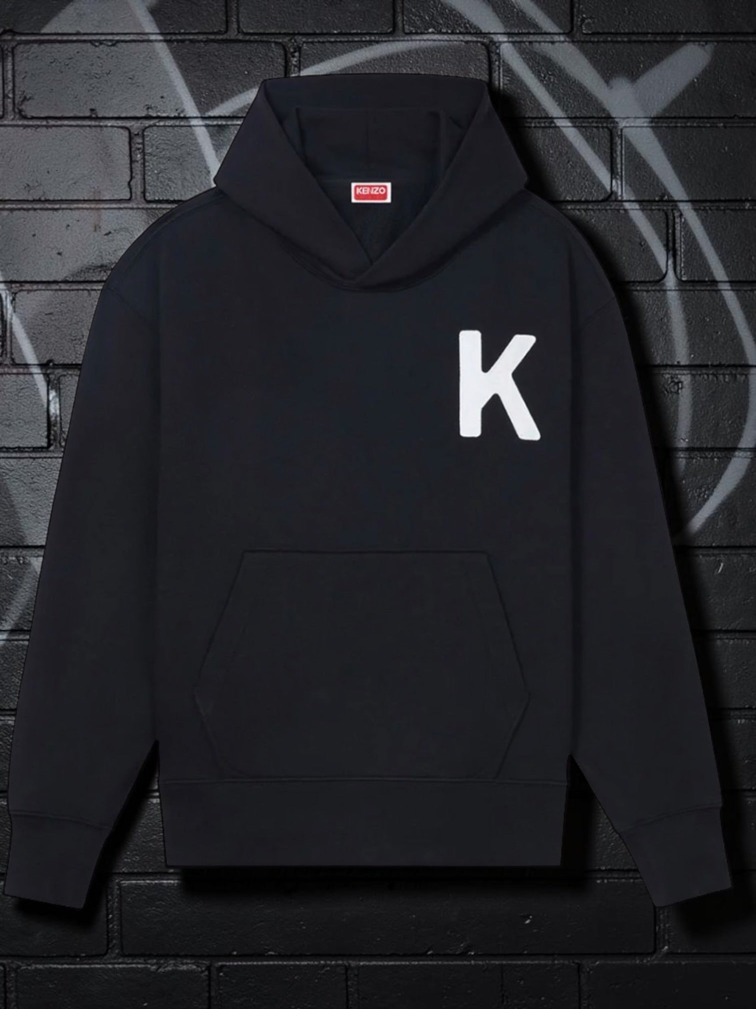 Kenzo Lucky Tiger Oversized Hoodie Black