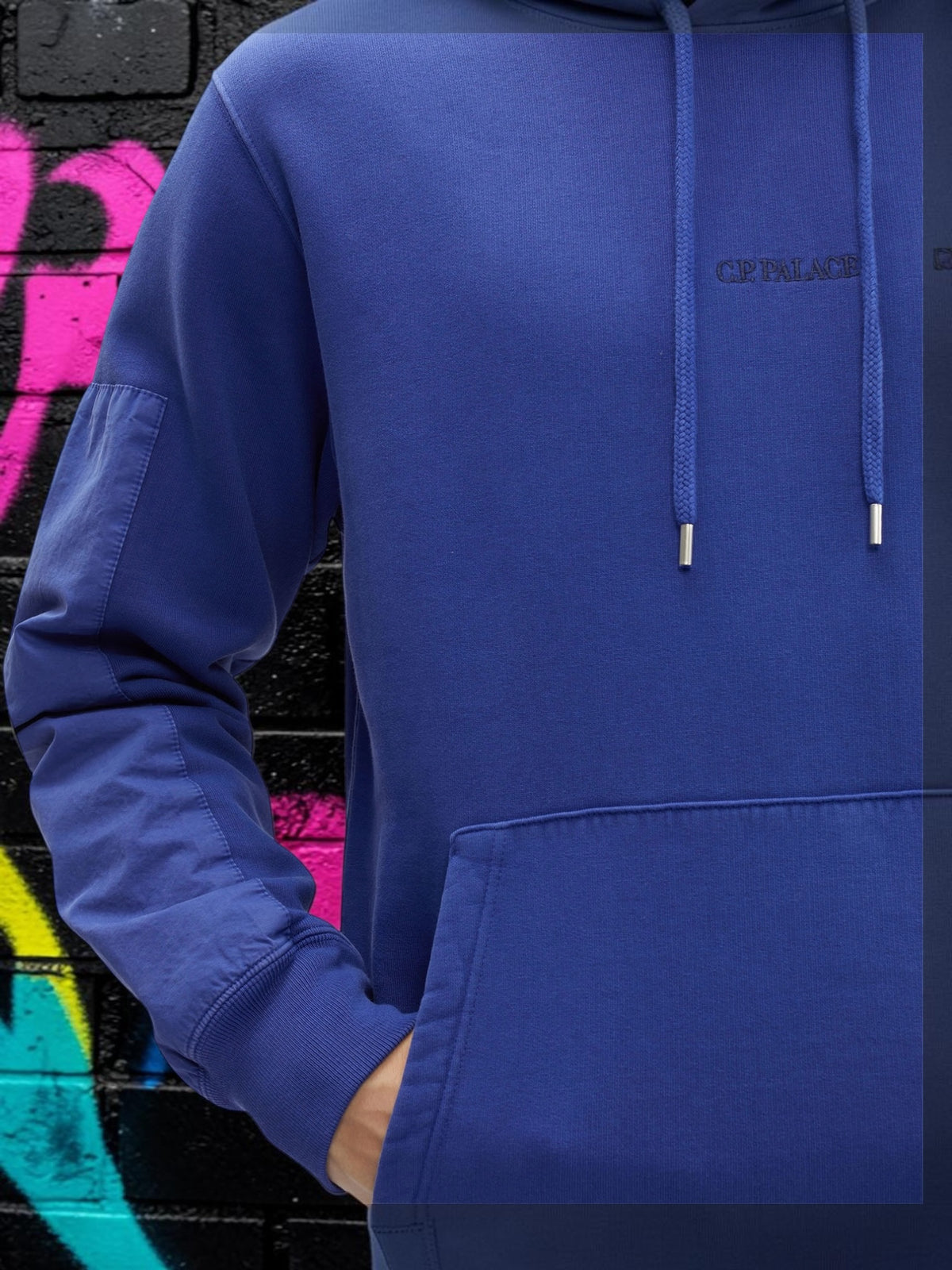 Brand New Palace x C.P. Company Hoodie - Bright Cobalt Blue - M