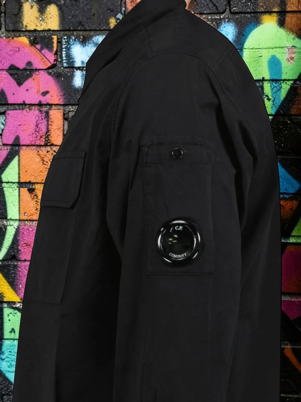 Brand New C.P. Company Organic Gabardine Lens Overshirt - Black - XXL