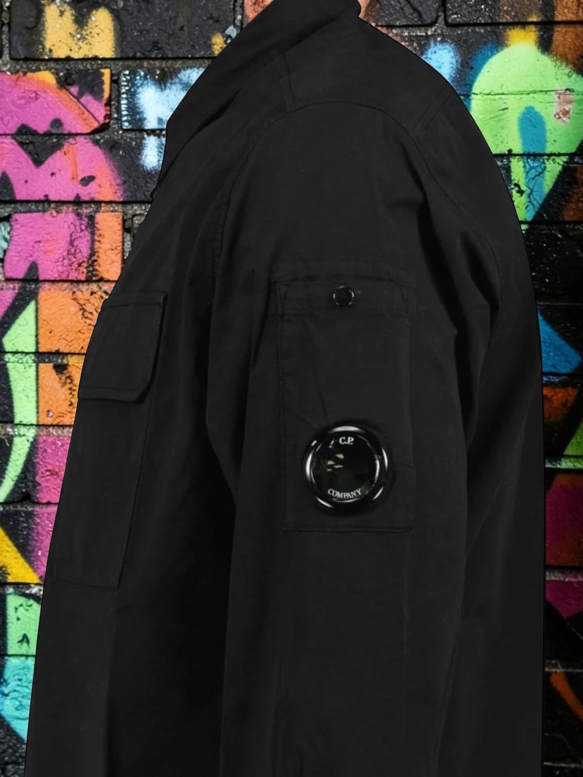 Brand New C.P. Company Organic Gabardine Lens Overshirt - Black - XXL