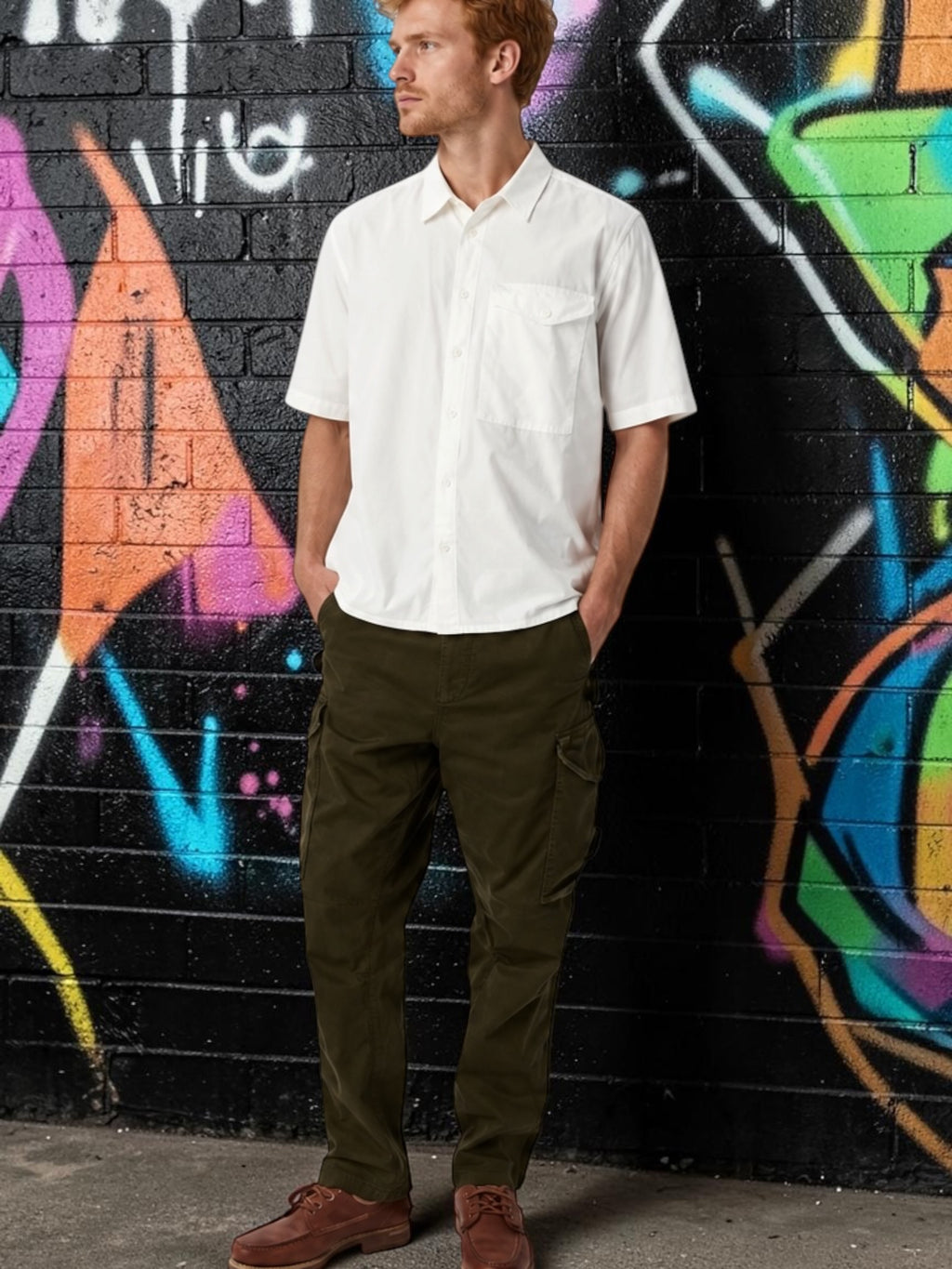 C.P. Company Short Sleeve Embroidered Logo Shirt – White
